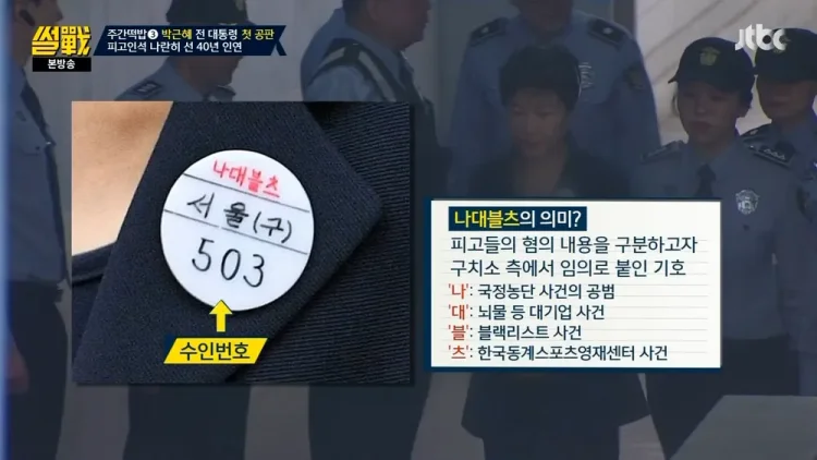 박근혜 수인번호 503