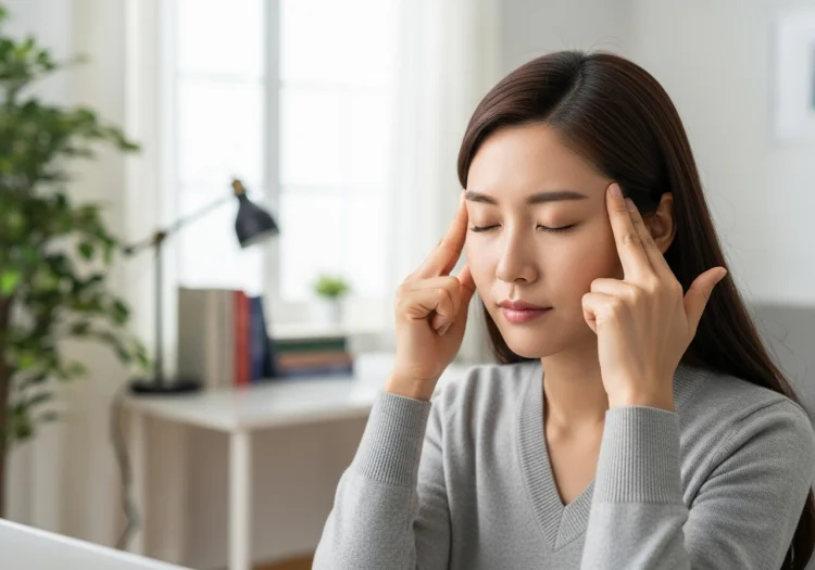 두통 완화 지압법 5가지, 편두통과 긴장성 두통 차이