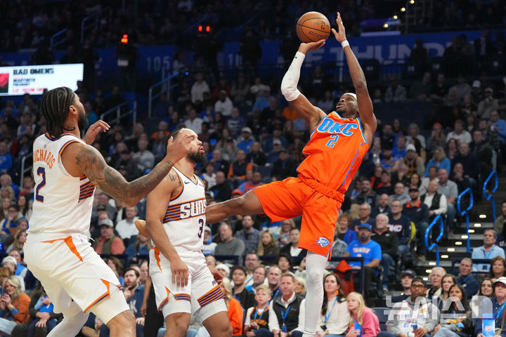 NBA 오클라호마시티, 피닉스 꺾고 '팀 최다' 16연승 질주